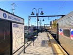 Looking south from the Elm St station 